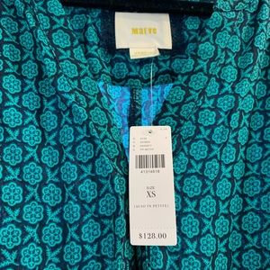 Anthropologie | NWT Maeve Teal/Green Printed Jumpsuit